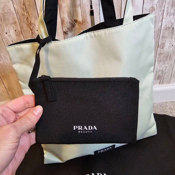 Prada Beauty Tote Bag, Light Green/Mint - Picture 4 of 10